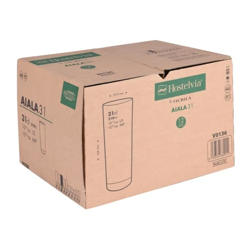 Vicrila Boîte De 12 Gobelets Forme Haute 31 Cl En Verre Transparent 4 Vicrila Boîte De 12 Gobelets Forme Haute 31 Cl En Verre Transparent – Image 2