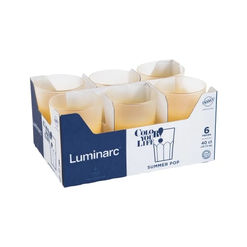 Luminarc Boîte De 6 Verres 40 Cl Mimosa Jaune 4 Luminarc Boîte De 6 Verres 40 Cl Mimosa Jaune – Image 2