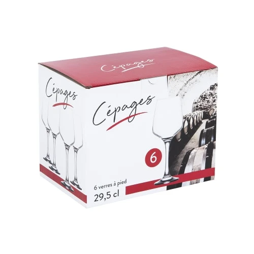 Trend'up Boîte De 6 Verres à Pied 29,5 Cl Transparent 4 Trend'up Boîte De 6 Verres à Pied 29,5 Cl Transparent – Image 2