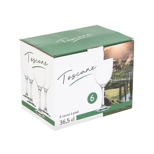 Trend'up Boîte De 6 Verres à Pied 36,5 Cl Transparent 4 Trend'up Boîte De 6 Verres à Pied 36,5 Cl Transparent – Image 2