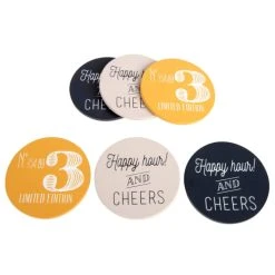 Maisons Du Monde Chopes à Bière En Verre (x6) Et Support Imprimé -La Rochère Boutique chopes a biere en verre x6 et support imprime 1000 11 39 197823 3