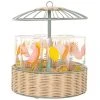 Maisons Du Monde Chopes En Verre Motifs Arc-en-ciel Et Fruits (x6) Et Support Façon Paillotte -La Rochère Boutique chopes en verre motifs arc en ciel et fruits x6 et support facon paillotte 1000 0 29 215033 4