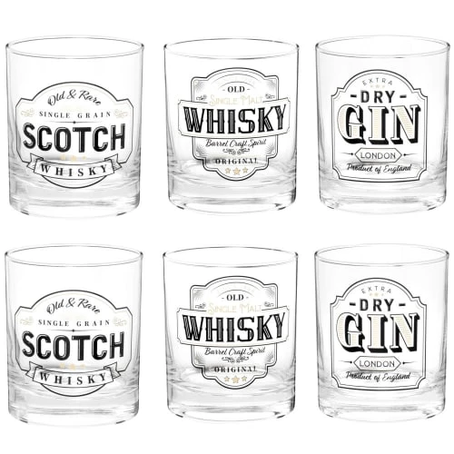 Maisons Du Monde Composition Verres (x6) Et Boîte En Carton Noir Et Doré 4 Maisons Du Monde Composition Verres (x6) Et Boîte En Carton Noir Et Doré – Image 2