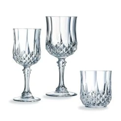 Cristal D'Arques Ensemble Verres à Pieds Et Gobelet Longchamp