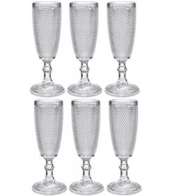 Wadiga Flûte à Champagne En Verre 18cl - Lot De 6