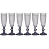 Wadiga Flûtes à Champagne Pieds Anthracite 18cl - Lot De 6 -La Rochère Boutique flutes a champagne pieds anthracite 18cl lot de 6