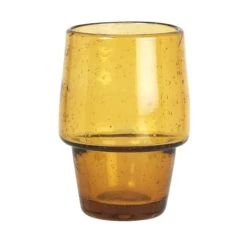 Maisons Du Monde Gobelet En Verre Bullé Teinté Marron - Lot De 4