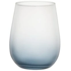 Maisons Du Monde Gobelet En Verre Givré Bleu - Lot De 6
