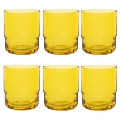 Maisons Du Monde Gobelet En Verre Jaune - Lot De 6