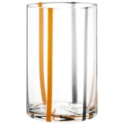 Maisons Du Monde Gobelet En Verre Motifs Traits Jaunes Et Noirs