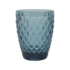 Sibo Homeconcept Gobelet En Verre Pressé Bleu 28 Cl - Lot De 6