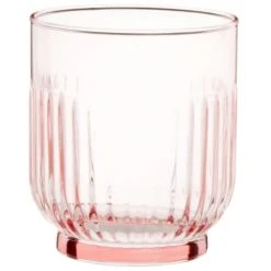 Maisons Du Monde Gobelet En Verre Strié Teinté Rose - Lot De 6