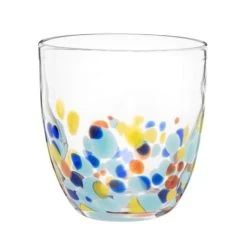Maisons Du Monde Gobelet En Verre Transparent Et Motifs à Pois Multicolores - Lot De 6