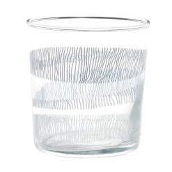 Maisons Du Monde Gobelet En Verre Transparent Motifs Vagues Bleues - Lot De 6