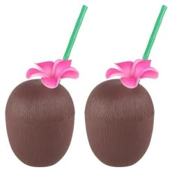 Maisons Du Monde Gobelet Noix De Coco Avec Paille - Lot De 6