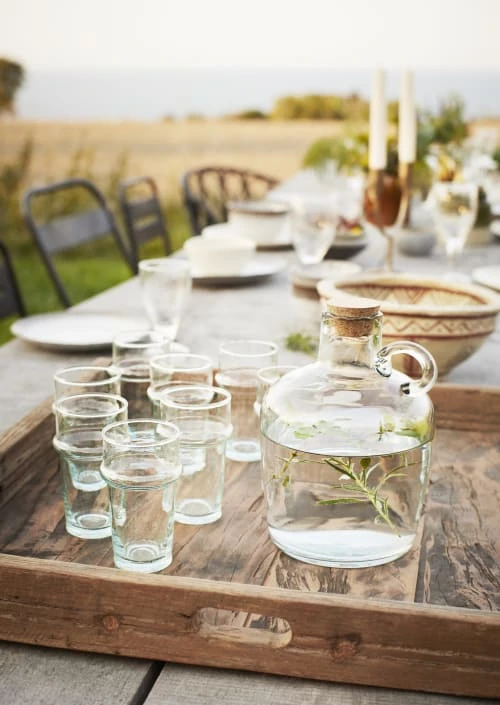 Madam Stoltz Grand Verre à Eau En Verre Transparent 4 Madam Stoltz Grand Verre à Eau En Verre Transparent – Image 2