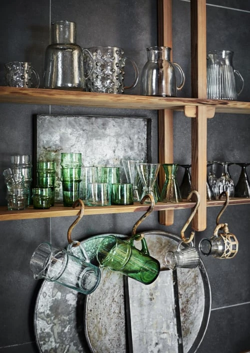 Madam Stoltz Grand Verre à Eau En Verre Vert 6 Madam Stoltz Grand Verre à Eau En Verre Vert – Image 4