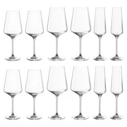 Leonardo Lot De 12 Verres à Vin Et Champagne En Verre Transparent -La Rochère Boutique lot de 12 verres a vin et champagne en verre transparent 3
