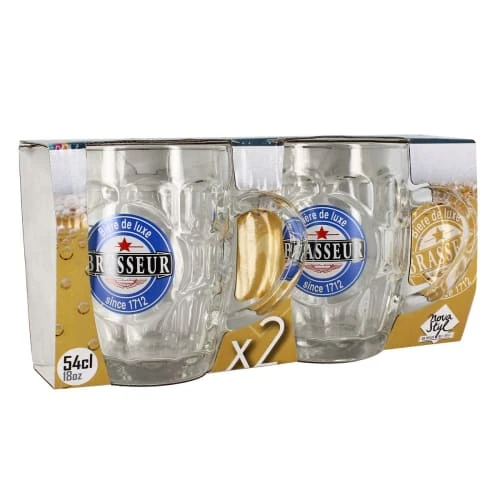 Novastyl Lot De 2 Bocks à Bière En Verre 54cl 4 Novastyl Lot De 2 Bocks à Bière En Verre 54cl – Image 2
