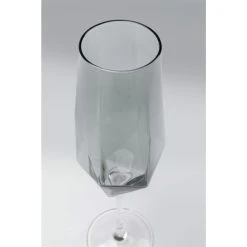 Kare Design Lot De 4 - Flûte à Champagne En Verre Fumé -La Rochère Boutique lot de 4 flute a champagne en verre fume 3