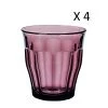 Duralex Lot De 4 - Verre à Eau 25 Cl En Verre Trempé Résistant Teinté Prune -La Rochère Boutique lot de 4 verre a eau 25 cl en verre trempe resistant teinte prune