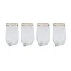 Kare Design Lot De 4 - Verre à Eau En Verre Bord Doré -La Rochère Boutique lot de 4 verre a eau en verre bord dore