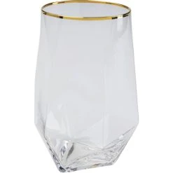 Kare Design Lot De 4 - Verre à Eau En Verre Bord Doré -La Rochère Boutique lot de 4 verre a eau en verre bord dore 2
