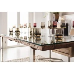 Kare Design Lot De 4 - Verre à Eau En Verre Fumé Vert -La Rochère Boutique lot de 4 verre a eau en verre fume vert 3