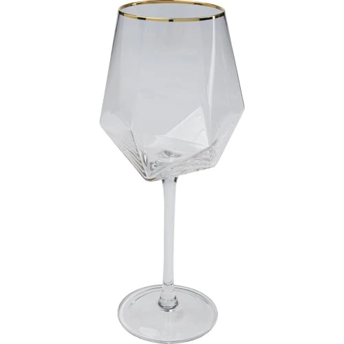 Kare Design Lot De 4 - Verre à Vin En Verre Bord Doré 5 Kare Design Lot De 4 - Verre à Vin En Verre Bord Doré – Image 3