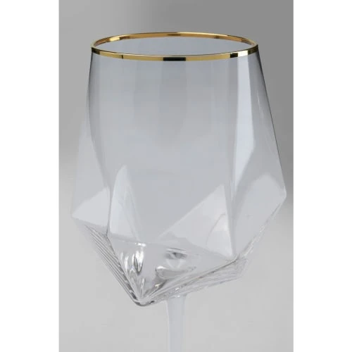 Kare Design Lot De 4 - Verre à Vin En Verre Bord Doré 6 Kare Design Lot De 4 - Verre à Vin En Verre Bord Doré – Image 4