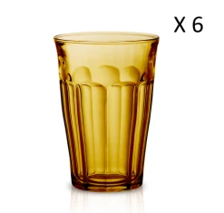 Duralex Lot De 6 - Verre à Cocktail 36 Cl En Verre Résistant Teinté Vermeil