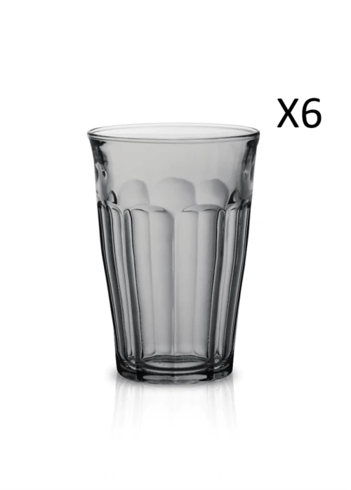 Duralex Lot De 6 - Verre à Cocktail 36cl En Verre Trempé Résistant Teinté Gris 3 Duralex Lot De 6 - Verre à Cocktail 36cl En Verre Trempé Résistant Teinté Gris