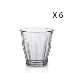 Duralex Lot De 6 - Verre à Eau 20 Cl En Verre Trempé Résistant Transparent
