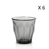 Duralex Lot De 6 - Verre à Eau 25 Cl En Verre Trempé Résistant Teinté Gris