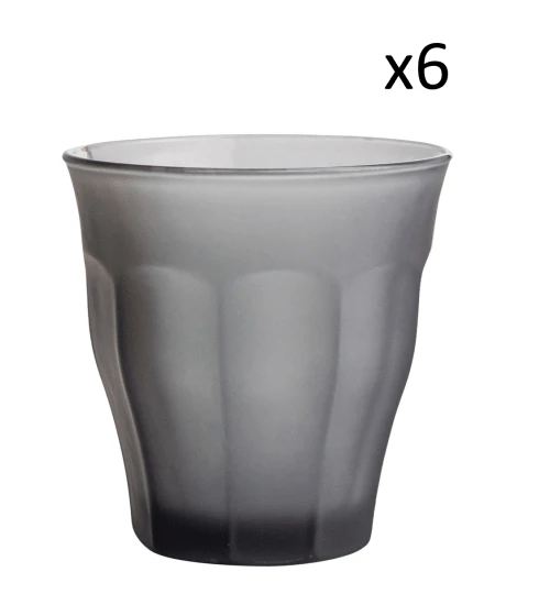 Duralex Lot De 6-Verre à Eau 25 Cl En Verre Trempé Résistant Teinté Gris Givré 3 Duralex Lot De 6-Verre à Eau 25 Cl En Verre Trempé Résistant Teinté Gris Givré