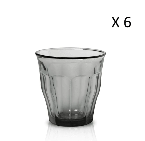 Duralex Lot De 6 - Verre à Eau 25 Cl En Verre Trempé Résistant Teinté Gris 3 Duralex Lot De 6 - Verre à Eau 25 Cl En Verre Trempé Résistant Teinté Gris