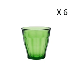 Duralex Lot De 6 - Verre à Eau 25 Cl En Verre Trempé Résistant Teinté Vert