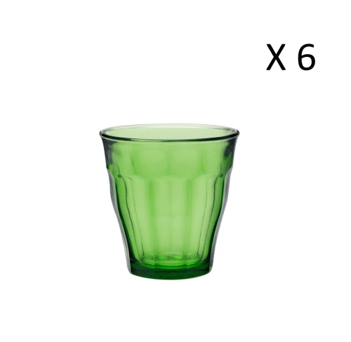 Duralex Lot De 6 - Verre à Eau 25 Cl En Verre Trempé Résistant Teinté Vert 3 Duralex Lot De 6 - Verre à Eau 25 Cl En Verre Trempé Résistant Teinté Vert