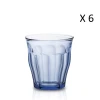 Duralex Lot De 6-Verre à Eau 25cl En Verre Trempé Résistant Teinté Bleu Marine -La Rochère Boutique lot de 6 verre a eau 25cl en verre trempe resistant teinte bleu marine