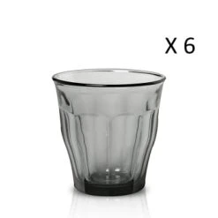 Duralex Lot De 6 - Verre à Eau 31 Cl En Verre Trempé Résistant Teinté Gris -La Rochère Boutique lot de 6 verre a eau 31 cl en verre trempe resistant teinte gris le picardie