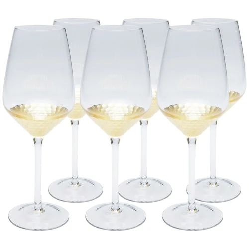 Kare Design Lot De 6 - Verre à Vin Blanc En Verre Fond Doré 3 Kare Design Lot De 6 - Verre à Vin Blanc En Verre Fond Doré