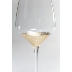 Kare Design Lot De 6 - Verre à Vin Rouge En Verre Fond Doré -La Rochère Boutique lot de 6 verre a vin rouge en verre fond dore 3