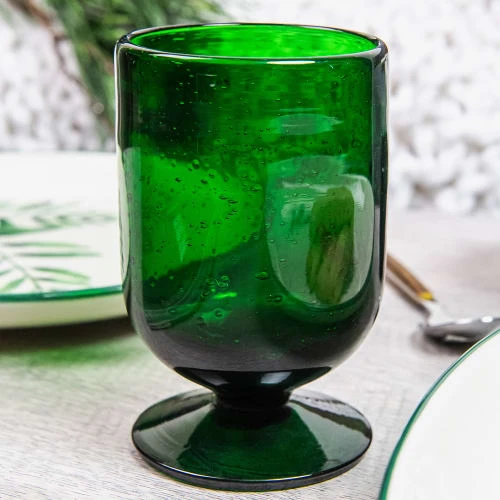 Table Passion Lot De 6 Verres à Pied Bullé 25 Cl Vert 4 Table Passion Lot De 6 Verres à Pied Bullé 25 Cl Vert – Image 2