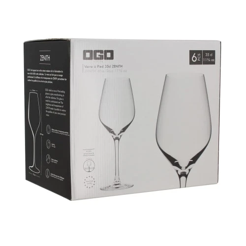 OGO Living Lot De 6 Verres à Pieds 35cl 4 OGO Living Lot De 6 Verres à Pieds 35cl – Image 2