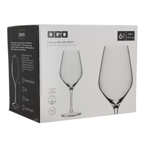 OGO Living Lot De 6 Verres à Pieds 48cl 4 OGO Living Lot De 6 Verres à Pieds 48cl – Image 2