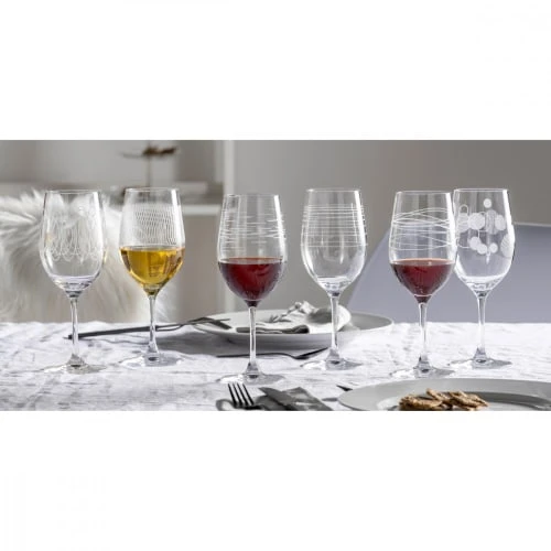 Leonardo Lot De 6 Verres à Vin Gravés 430ml Verre Transparent 5 Leonardo Lot De 6 Verres à Vin Gravés 430ml Verre Transparent – Image 3