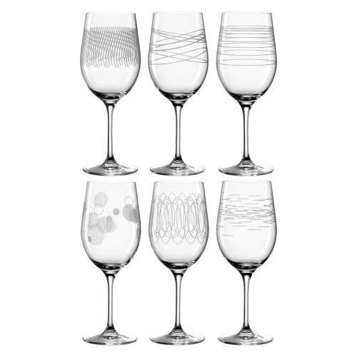 Leonardo Lot De 6 Verres à Vin Gravés 430ml Verre Transparent 3 Leonardo Lot De 6 Verres à Vin Gravés 430ml Verre Transparent