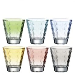 Leonardo Lot De 6 Verres Colorés 215ml Verre Multicolore