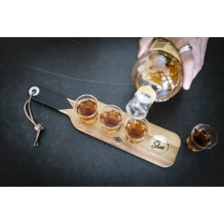 Gentlemen's Hardware Service à 4 Shots En Bois D'acacia -La Rochère Boutique service a 4 shots en bois d acacia 2