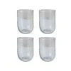 Maison Tilleul Set 4 Verres Gobelet Verre Pommelé Transparent -La Rochère Boutique set 4 verres gobelet verre pommele transparent